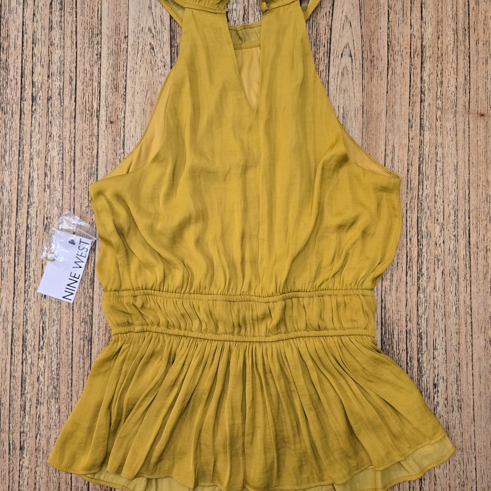 Nine West Mustard Yellow Tank Top New‎ With Tags - Picture 7 of 7